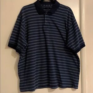 Izod Men’s Navy Striped Polo Short XXL